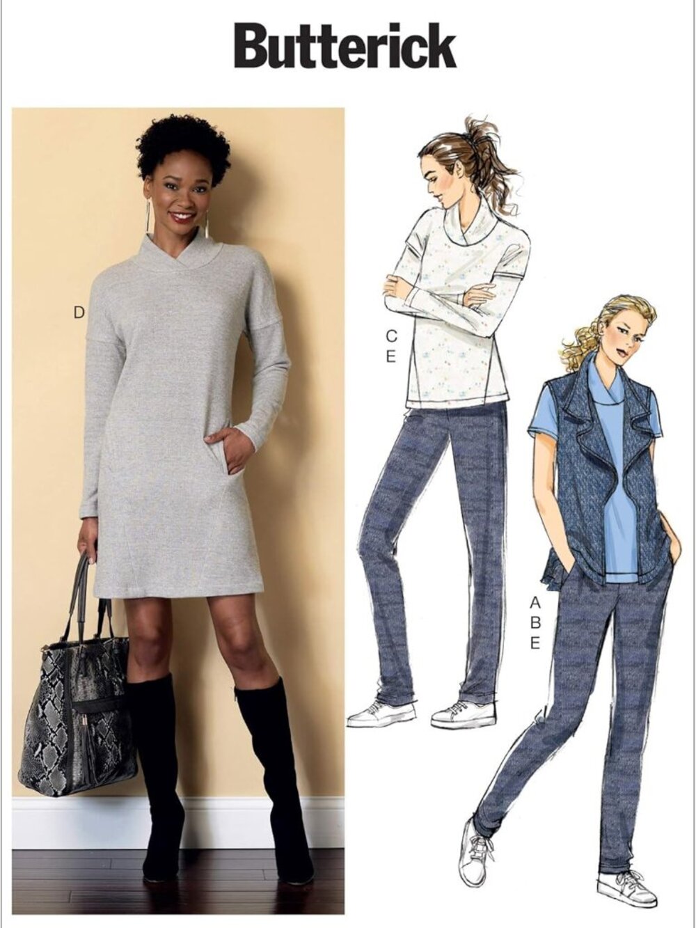 McCall Pattern Company B6388Y and ZZ Vest, Top, Dress and Pants